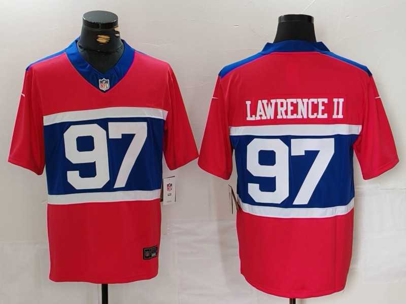 Mens New York Giants #97 Dexter Lawrence II Century Red Alternate Vapor F.U.S.E. Limited Football Stitched Jersey->new york giants->NFL Jersey
